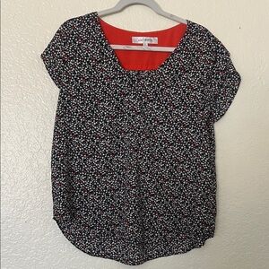 Lily White Women's  Floral Blouse size XL